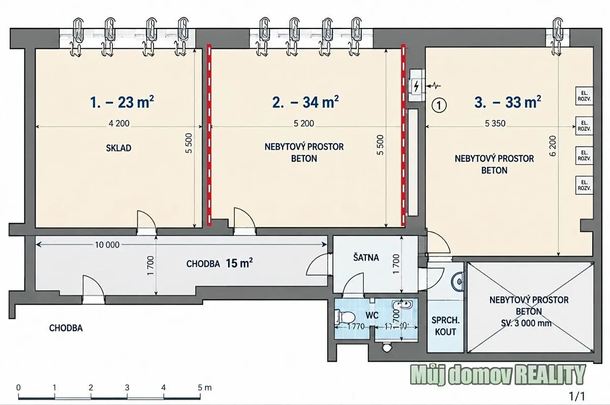 Pronájem kanceláře 90 m²